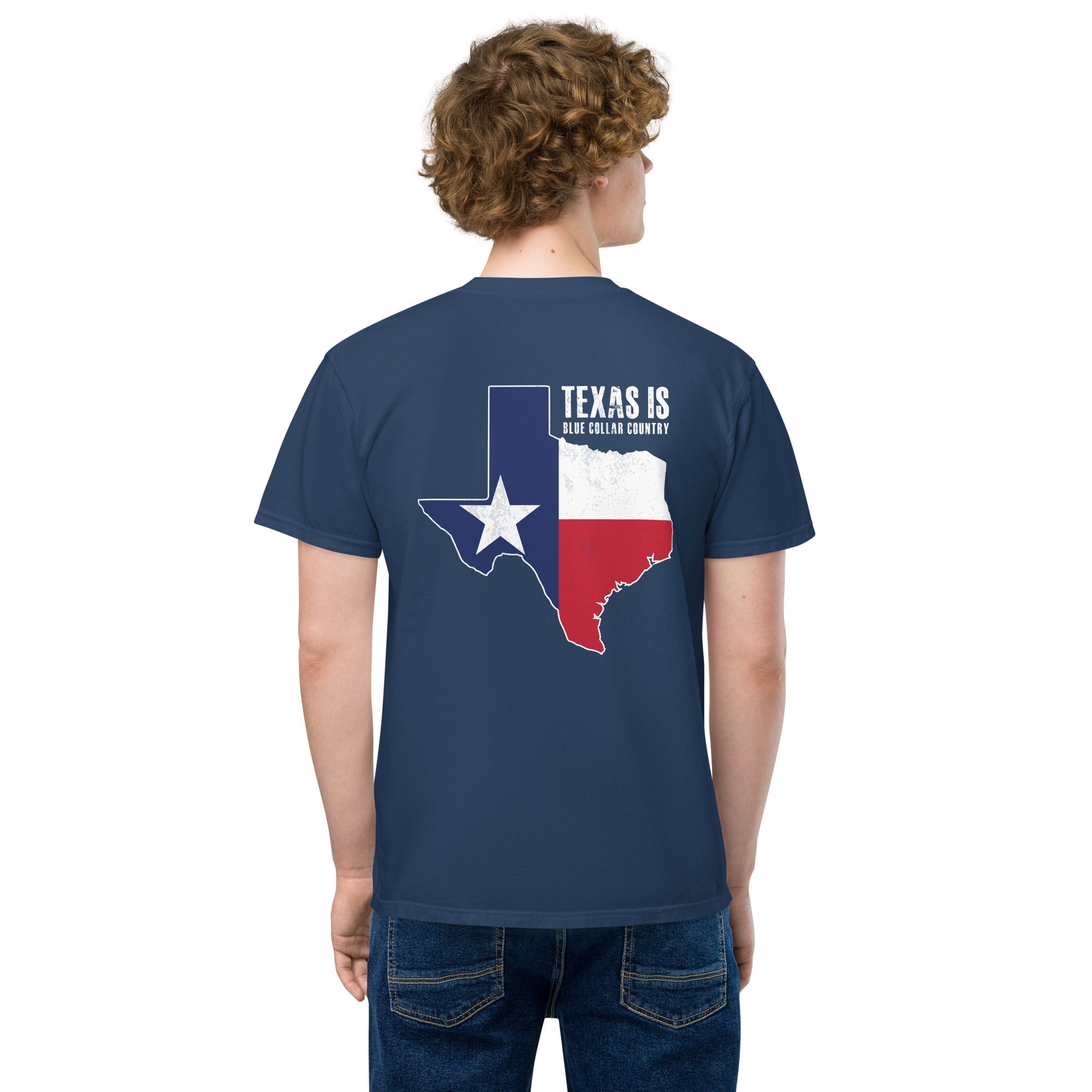 Texas is Blue Collar Country I BCB PREMIUM POCKET T-SHIRT